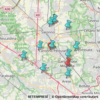 Mappa Via Adua, 21042 Caronno Pertusella VA, Italia (3.81417)