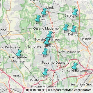 Mappa Via Vittorio Veneto, 20814 Varedo MB, Italia (4.0425)