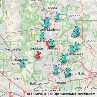 Mappa Via Vittorio Veneto, 20814 Varedo MB, Italia (3.96)