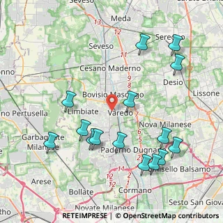 Mappa Via Vittorio Veneto, 20814 Varedo MB, Italia (4.54867)