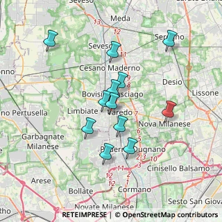 Mappa Via Vittorio Veneto, 20814 Varedo MB, Italia (3.11)