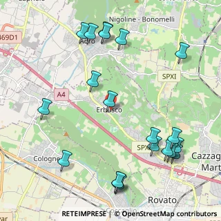 Mappa CAP, 25030 Erbusco BS, Italia (2.617)