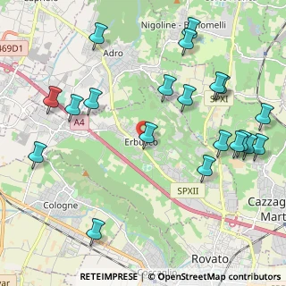 Mappa CAP, 25030 Erbusco BS, Italia (2.551)