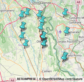 Mappa Via A. Bournè, 28047 Oleggio NO, Italia (6.58111)