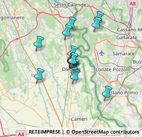 Mappa Via A. Bournè, 28047 Oleggio NO, Italia (5.21615)