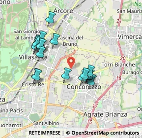 Mappa Via Nando Tintorri, 20863 Concorezzo MB, Italia (1.7485)