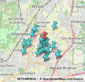 Mappa Via Nando Tintorri, 20863 Concorezzo MB, Italia (1.2985)