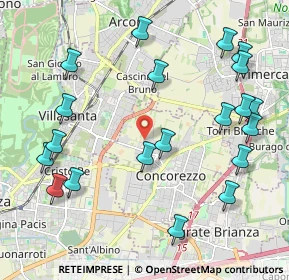 Mappa Via Nando Tintorri, 20863 Concorezzo MB, Italia (2.4365)