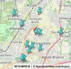 Mappa Via Nando Tintorri, 20863 Concorezzo MB, Italia (2.055)