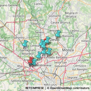 Mappa Via G. Marradi, 20814 Varedo MB, Italia (5.67455)