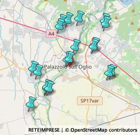 Mappa Via Giuseppe Zanardelli, 25036 Palazzolo sull'Oglio BS, Italia (3.83842)