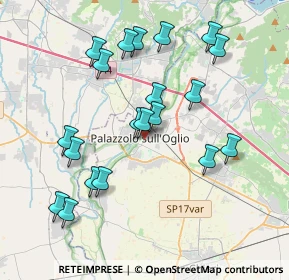 Mappa Via Giuseppe Zanardelli, 25036 Palazzolo sull'Oglio BS, Italia (3.8705)