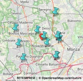 Mappa Via Bologna, 20834 Nova Milanese MB, Italia (3.43583)