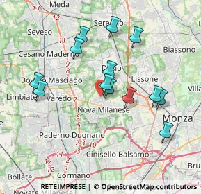 Mappa Via Bologna, 20834 Nova Milanese MB, Italia (3.47385)