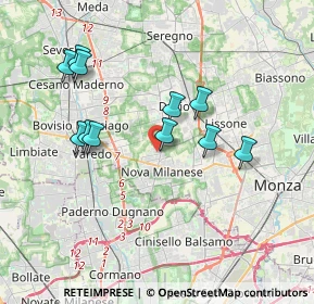 Mappa Via Bologna, 20834 Nova Milanese MB, Italia (3.44091)