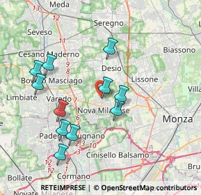 Mappa Via Bologna, 20834 Nova Milanese MB, Italia (3.70818)