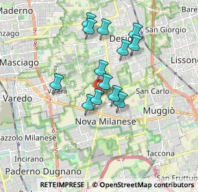 Mappa Via Bologna, 20834 Nova Milanese MB, Italia (1.41462)