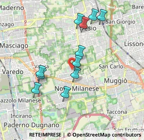 Mappa Via Bologna, 20834 Nova Milanese MB, Italia (1.74636)