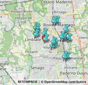 Mappa Via Paolo Sarpi, 20812 Limbiate MB, Italia (1.34)