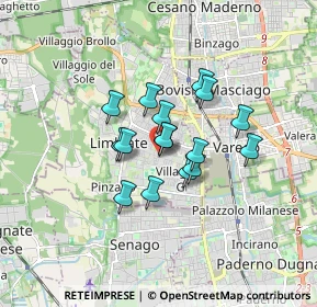 Mappa Via Paolo Sarpi, 20812 Limbiate MB, Italia (1.15)