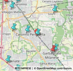 Mappa Piazza Vittorio Veneto, 21042 Caronno Pertusella VA, Italia (3.10833)