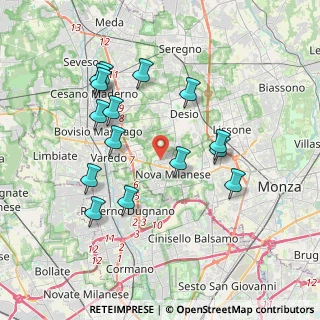 Mappa Via Mantova, 20834 Nova Milanese MB, Italia (3.73333)