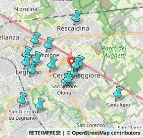 Mappa Via delle Rimembranze, 20023 Cerro Maggiore MI, Italia (1.86125)