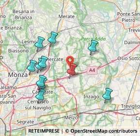 Mappa Via Foppani, 20876 Ornago MB, Italia (7.62091)