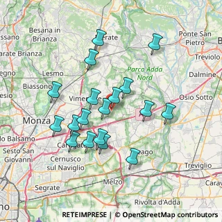 Mappa Via Foppani, 20876 Ornago MB, Italia (6.72667)