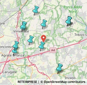 Mappa Via Foppani, 20876 Ornago MB, Italia (4.52308)