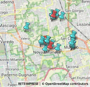 Mappa Via San Bernardo, 20834 Nova Milanese MB, Italia (1.5555)