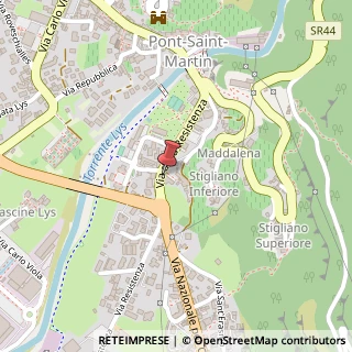 Mappa Via Resistenza, 15, 11026 Pont-Saint-Martin, Aosta (Valle d'Aosta)