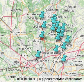 Mappa 20039 Varedo MB, Italia (6.59333)