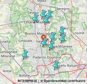 Mappa 20039 Varedo MB, Italia (3.23182)