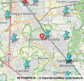 Mappa Via Martiri di Via Fani, 21042 Caronno Pertusella VA, Italia (3.09)
