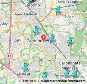 Mappa Via Martiri di Via Fani, 21042 Caronno Pertusella VA, Italia (2.99583)