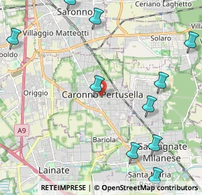 Mappa Via Martiri di Via Fani, 21042 Caronno Pertusella VA, Italia (2.93636)