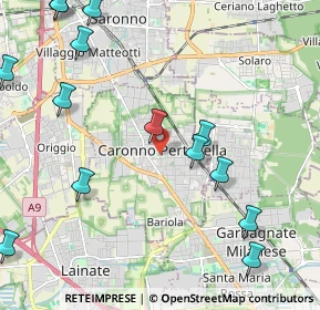 Mappa Via Martiri di Via Fani, 21042 Caronno Pertusella VA, Italia (2.76714)