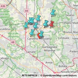 Mappa Via Martiri di Via Fani, 21042 Caronno Pertusella VA, Italia (3.01091)