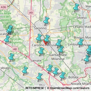 Mappa Via Martiri di Via Fani, 21042 Caronno Pertusella VA, Italia (5.7345)