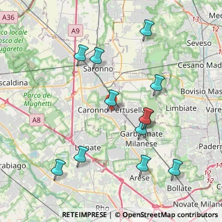Mappa Via Martiri di Via Fani, 21042 Caronno Pertusella VA, Italia (4.24333)