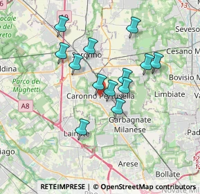 Mappa Via Martiri di Via Fani, 21042 Caronno Pertusella VA, Italia (2.98923)