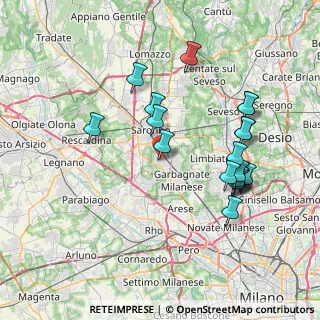 Mappa Via Martiri di Via Fani, 21042 Caronno Pertusella VA, Italia (7.73)