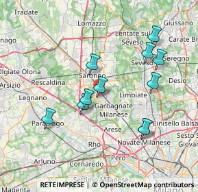 Mappa Via Martiri di Via Fani, 21042 Caronno Pertusella VA, Italia (7.1)