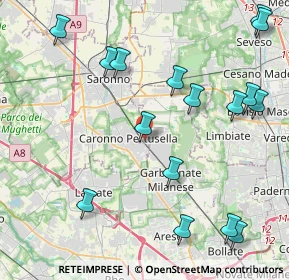 Mappa Via Monte Bianco, 21042 Caronno Pertusella VA, Italia (5.08688)