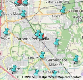 Mappa Via Monte Bianco, 21042 Caronno Pertusella VA, Italia (2.96667)