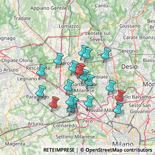 Mappa Via Monte Bianco, 21042 Caronno Pertusella VA, Italia (6.38684)