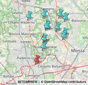 Mappa Via G. Cetti, 20834 Nova Milanese MB, Italia (3.22417)