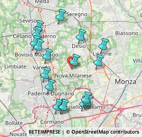 Mappa Via G. Cetti, 20834 Nova Milanese MB, Italia (4.04944)