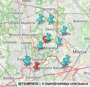 Mappa Via G. Cetti, 20834 Nova Milanese MB, Italia (3.62364)